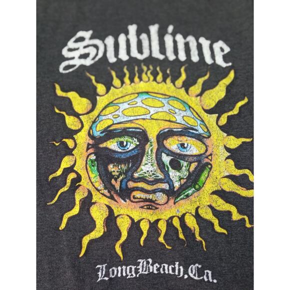 Sublime Shirt Adult Gray Short Sleeve Crew Neck Long Beach Music Mens Size M - Picture 6 of 6